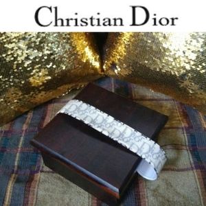 Dior | Vtg. Elegant Shimmer Slap Bracelet Pink